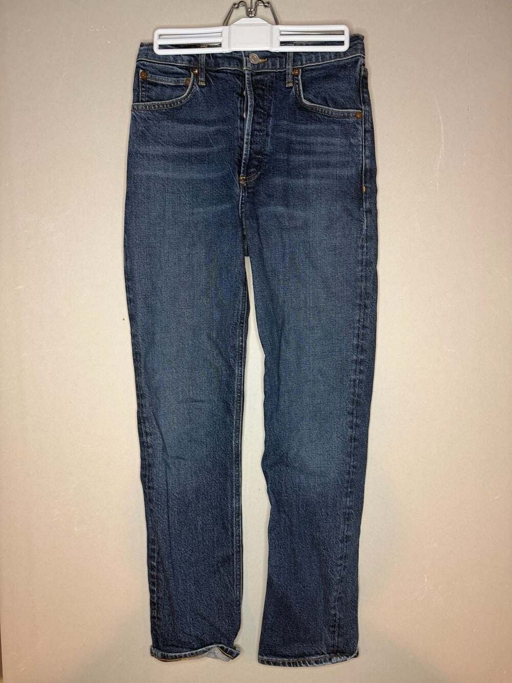 AGOLDE High Rise Slim Fit Jeans Size 25 Blue Denim